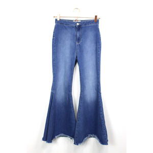 Free People Just Float On Flare High Rise Super Flare Jeans Women 26 Bell Bottom